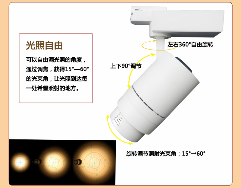 白色轨道射灯